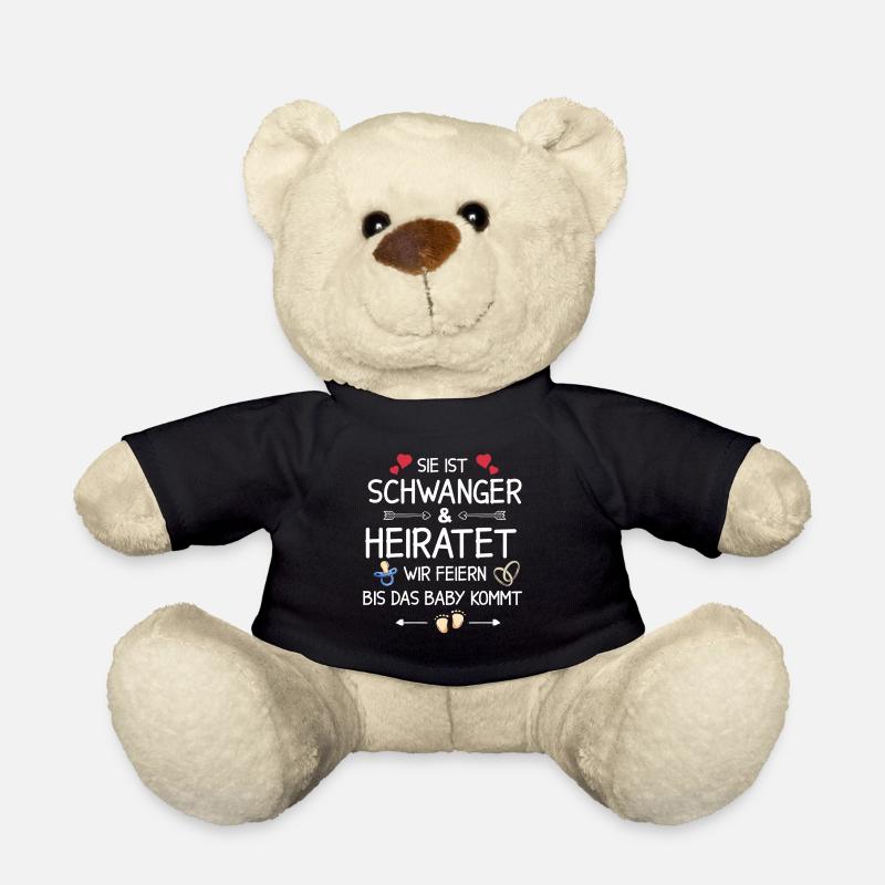 JGA Hochzeit Schwanger Junggesellinnenabschied - Teddy - Schwarz