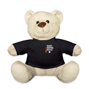 Bundes Bierpong Meister | Bier Trinker Alkohol - Teddy - Schwarz - Vorne