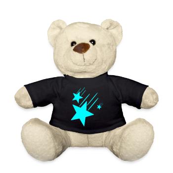 3 Türkisfarbende Sterne - Teddy - Schwarz - Vorne