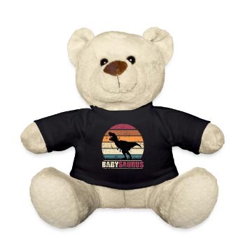 BabySaurus Dinosaur Baby Dino Birth Gift - Teddy Bear - black - Front