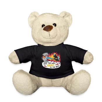 Grillen Feuer Grillmeister Heiss Feuerwehr Humor - Teddy - Schwarz - Vorne