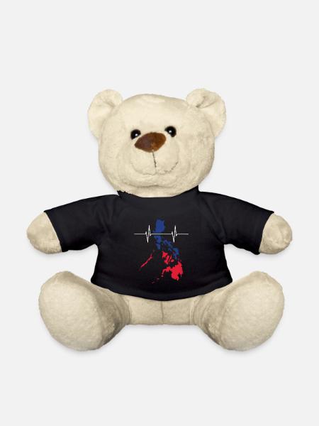 Philippinen Herzschlag Flagge Vintage Philippinen - Teddy - Schwarz