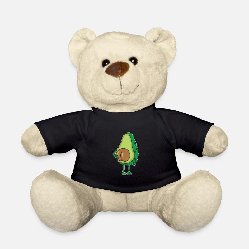 Avocadosamen Arsch vegan Avocado Hintern Gesäß - Teddy - Schwarz