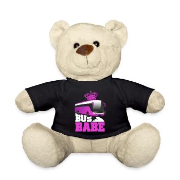 Damen Bus Babe Busfahrt Lienienbus Busfahrerin - Teddy - Schwarz - Vorne