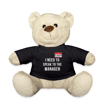 Karen Halloween Costume Speak to the Manager - Teddy Bear - black - Front
