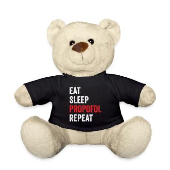 Essen Sie Schlaf Propofol Repeat - Anästhesie - Teddy - Schwarz - Vorne