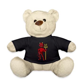 Devil with Trident - Halloween Costume Disguise - Teddy Bear - black - Front