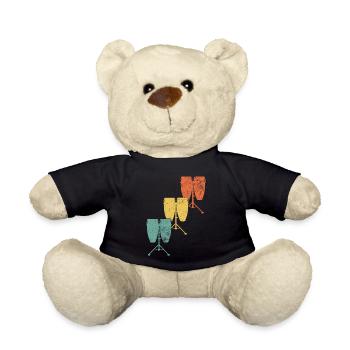 Conga Trommel Schlagzeuger - Teddy - Schwarz - Vorne