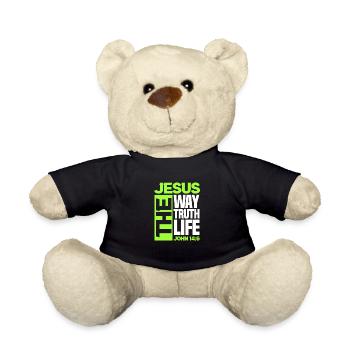 Jesus Christ Christ Christian Religion Gift - Teddy Bear - black - Front
