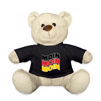 Moin Deutschland Hamburg Deutschlandflagge Moin - Teddy - Schwarz - Vorne