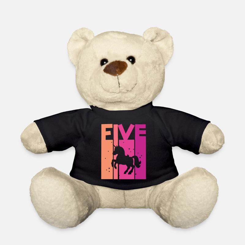 Einhorn 5. Geburtstag Mädchen 5 Jahre - Teddy - Schwarz