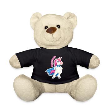 Große Schwester - Einhorn - Teddy - Schwarz - Vorne