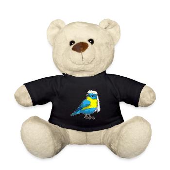 Vogel Braut Blumenkranz Hochzeit - Teddy - Schwarz - Vorne