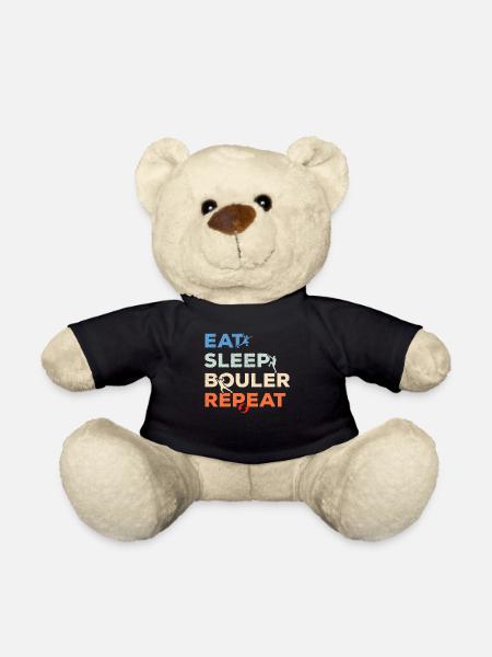 Eat Sleep Boulder Repeat Bouldern Berg Klettern - Teddy - Schwarz