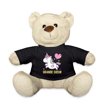 Grande sœur Licorne - Nounours - noir - Devant