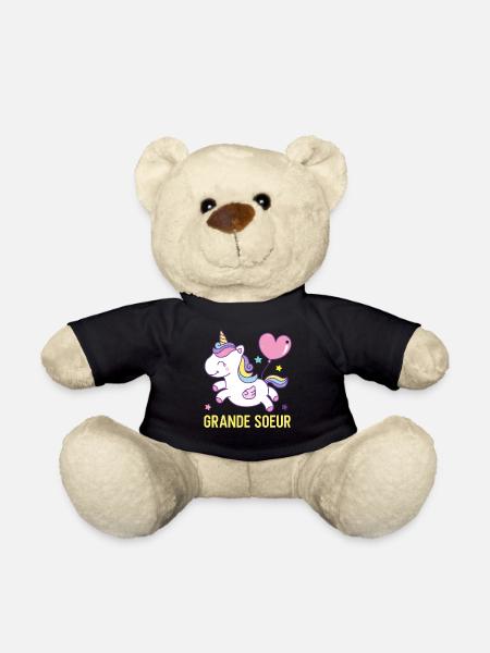 Grande sœur Licorne - Nounours - noir