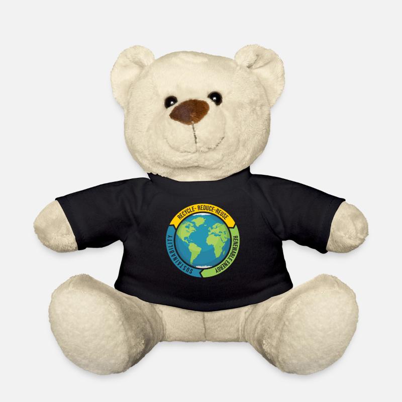 Recyceln Reduzieren Wiederverwenden | Nachhaltig - Teddy - Schwarz