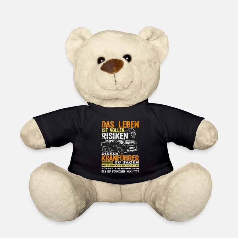 Kran Autokran Kranführer - Teddy - Schwarz