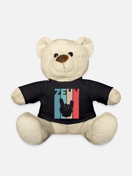 10 Jahre 10. Geburtstag Rock n Roll - Teddy - Schwarz