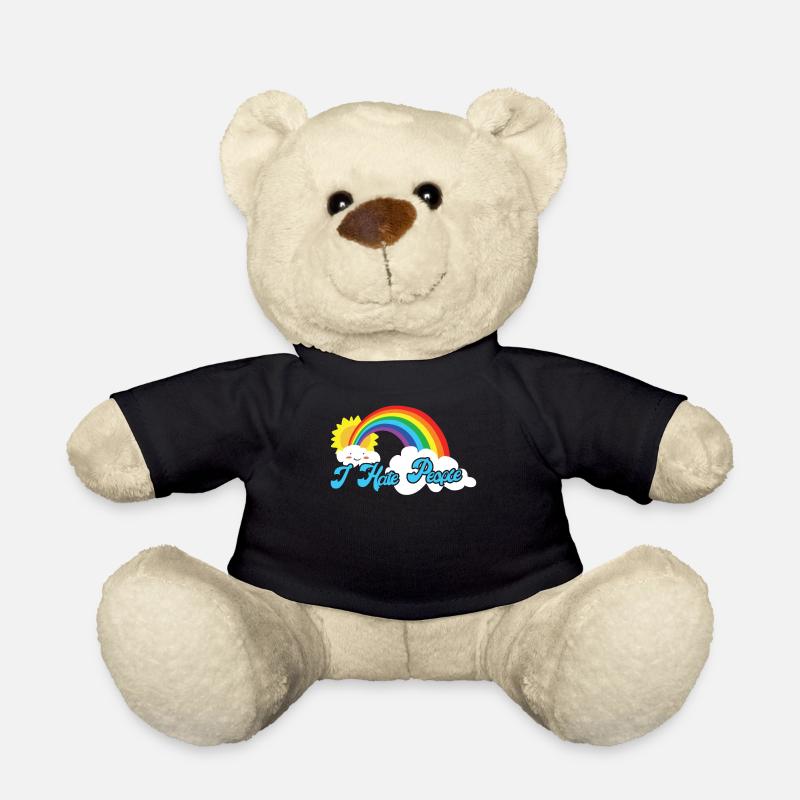 Cute Cloud - I hate people - Teddy Bear - black