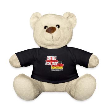 Géorgie Allemagne Drapeau Amitié - Nounours - noir - Devant