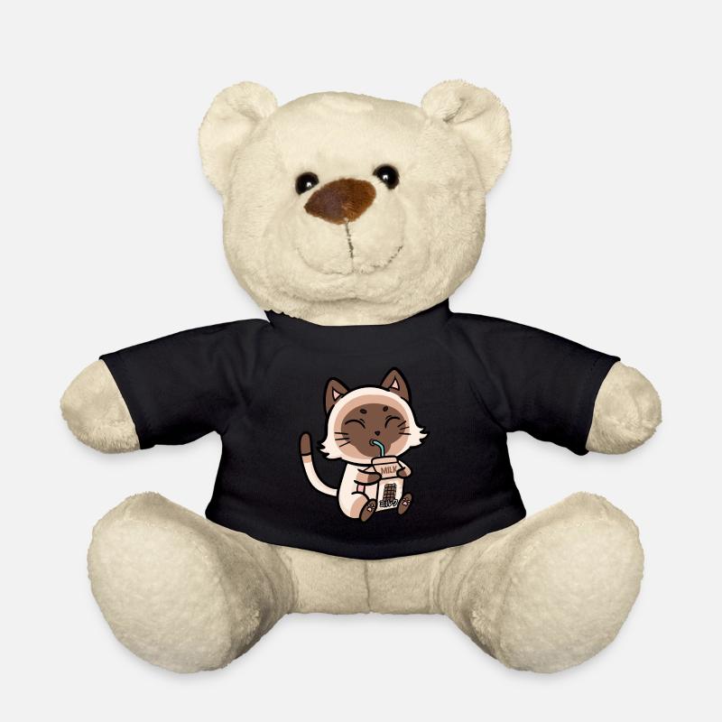 Katze trinkt Schokomilch Anime Manga - Teddy - Schwarz