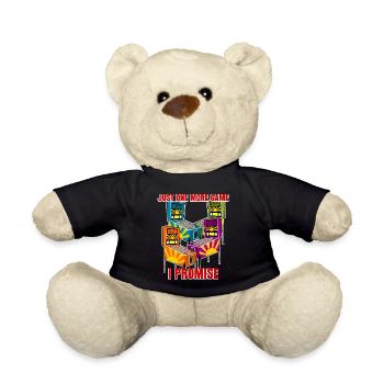 Pinball Flipperautomat Witz mit Flipper - Teddy - Schwarz - Vorne