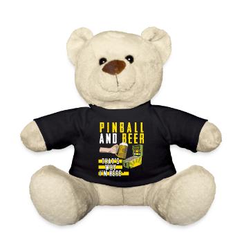 Pinball Flipper Tisch Flipperautomat - Teddy - Schwarz - Vorne