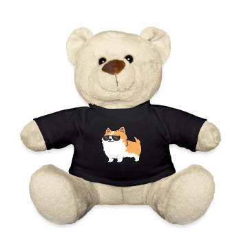 Cool Corgi Dog With Sunglasses Cool Corgi - Teddy Bear - black - Front