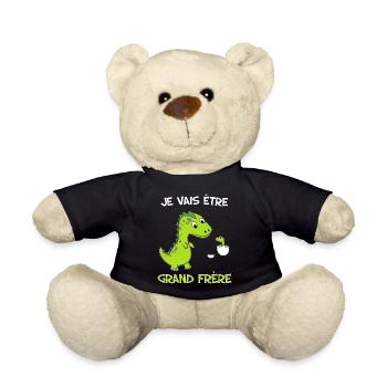 Je vais etre grand frère - Nounours - noir - Devant