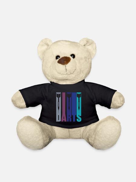 Dartgeschenk - Dartpfeile - Teddy - Schwarz