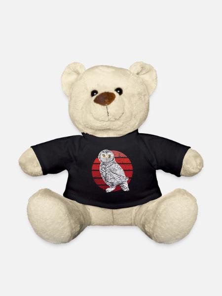 Eule Uhu Tier Waldtier Steinkauz Schleiereulen Fun - Teddy - Schwarz