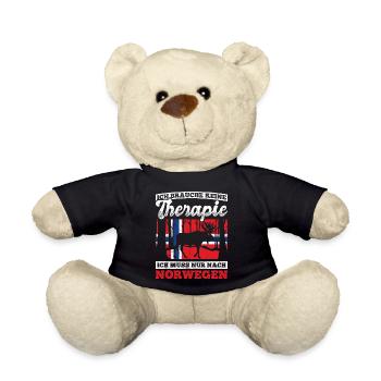 Ich Brauche Keine Therapie Ich Muss Nur Nach Norwe - Teddy - Schwarz - Vorne