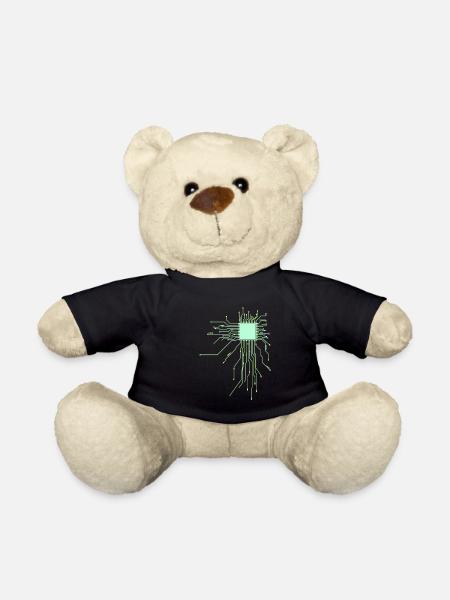 board core cpu computer nerd pc humor geek code - Teddy Bear - black