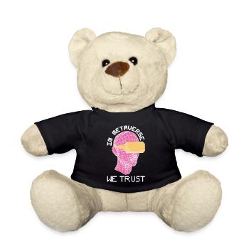 Metaverse - Geschenk nft futuristisches Metaversum - Teddy - Schwarz - Vorne