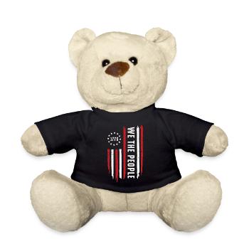 We The Police American History 1776 Patriotic - Teddy Bear - black - Front