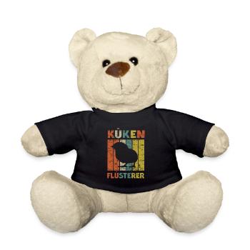 Küken Flüsterer Hühner Kücken Henne Hahn Sprüche - Teddy - Schwarz - Vorne