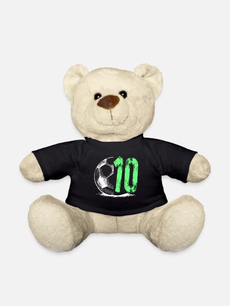 Fußball Geburtstag 10 Jahre - Teddy - Schwarz