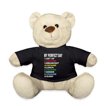 My Perfect Day Cocaine - Teddy Bear - black - Front