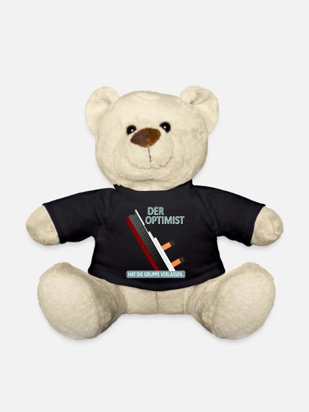 Der Optimist hat die Gruppe verlassen-Satire - Teddy - Schwarz