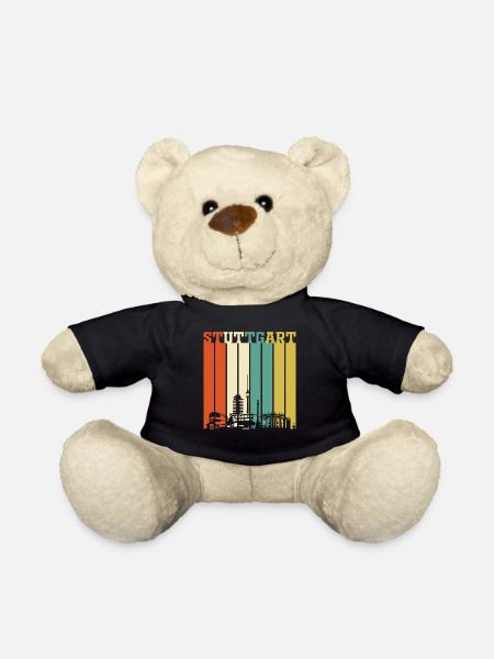 Stuttgart | Stuttgart Geschenk Skyline - Teddy - Schwarz