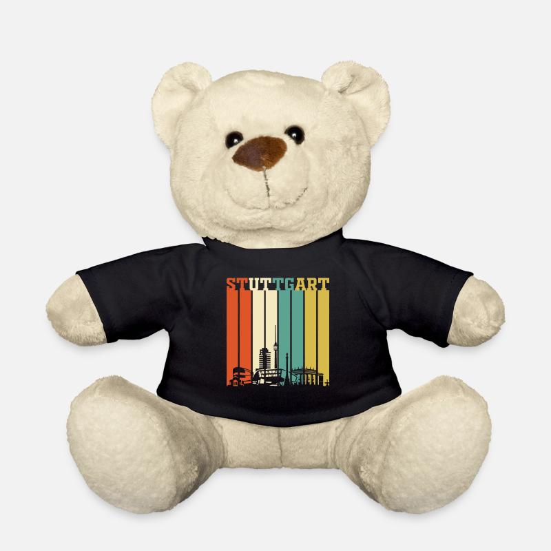 Stuttgart | Stuttgart Geschenk Skyline - Teddy - Schwarz
