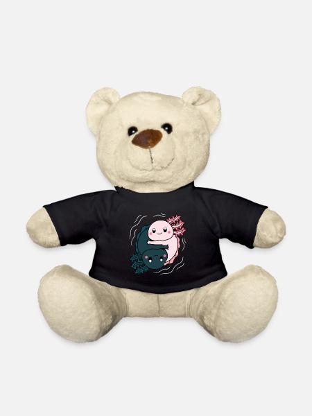 Axolotl Yinyang - Teddy Bear - black