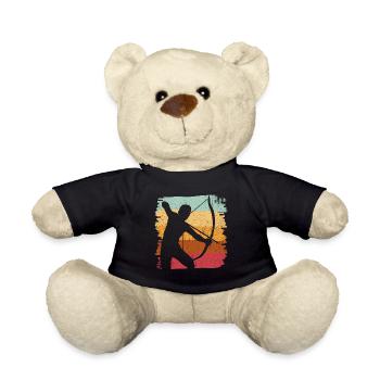 Bogenschütze Bogenschießen Bogensport - Teddy - Schwarz - Vorne