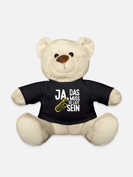 Tuba muss so laut Instrument Tubaspieler Tubist - Teddy - Schwarz