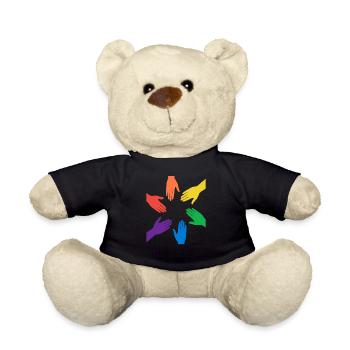 Arc-en-ciel - Nounours - noir - Devant
