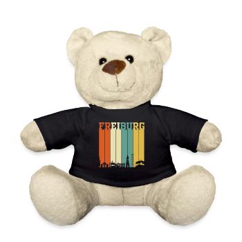 Freiburg Skyline - Teddy - Schwarz - Vorne