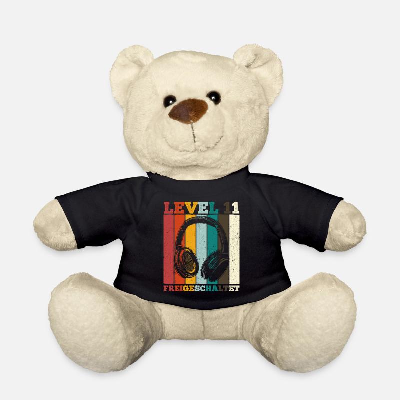 11.Geburtstag Jungen Video Gamer Level 11 freigesc - Teddy - Schwarz