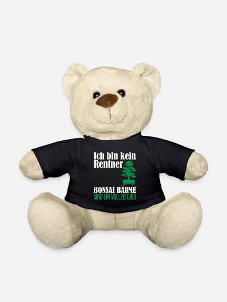 Rentner Ruhestand Bonsai Baum Spruch Geschenk - Teddy - Schwarz