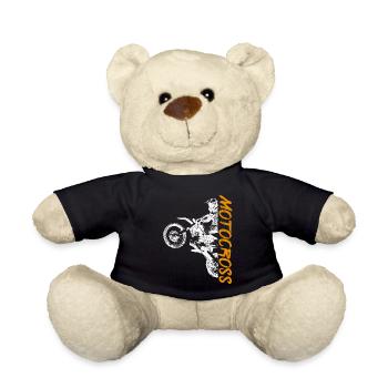 Vintage Motocross Enduro Dirt Bike Rider Geschenk - Teddy - Schwarz - Vorne